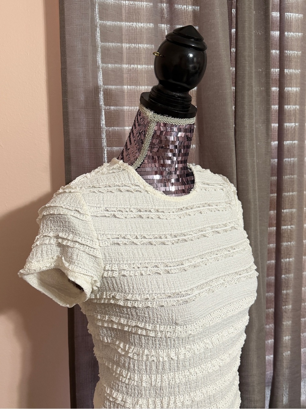 ALTAR’D STATE White Ruffle Top - Size Medium - Picture 3 of 11